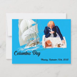 Columbus day postcard