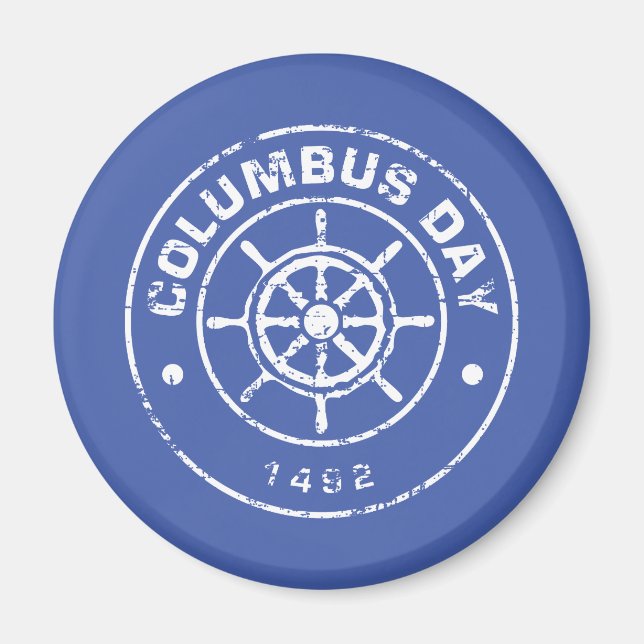 Columbus Day S Magnet (Front)