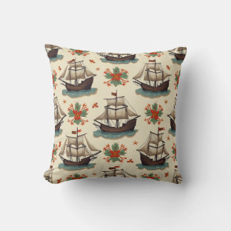 Columbus Day Throw Pillow