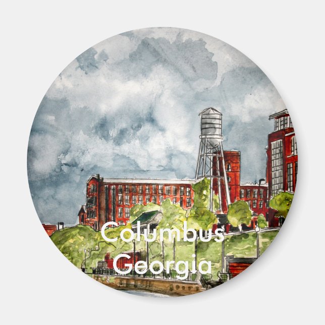 columbus ga georgia riverwalk river walk art, C... Magnet (Front)