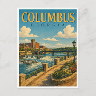 Columbus Georgia RiverWalk GeoSaga Postcard