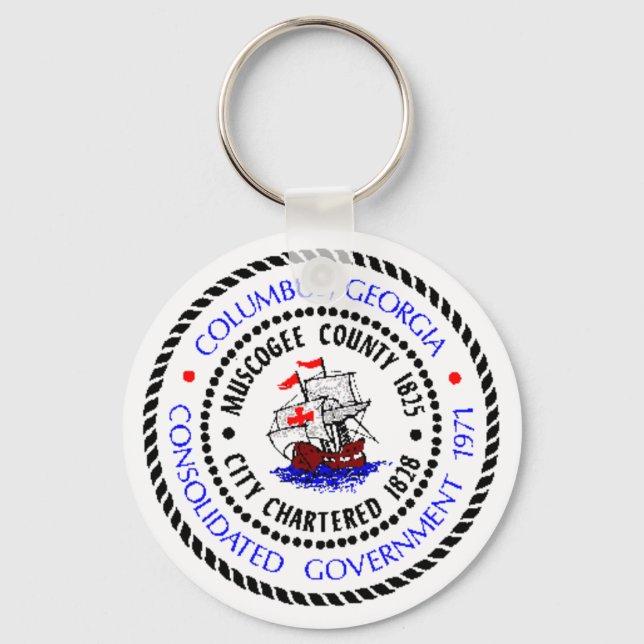 Columbus, Georgia Seal Keychain (Front)