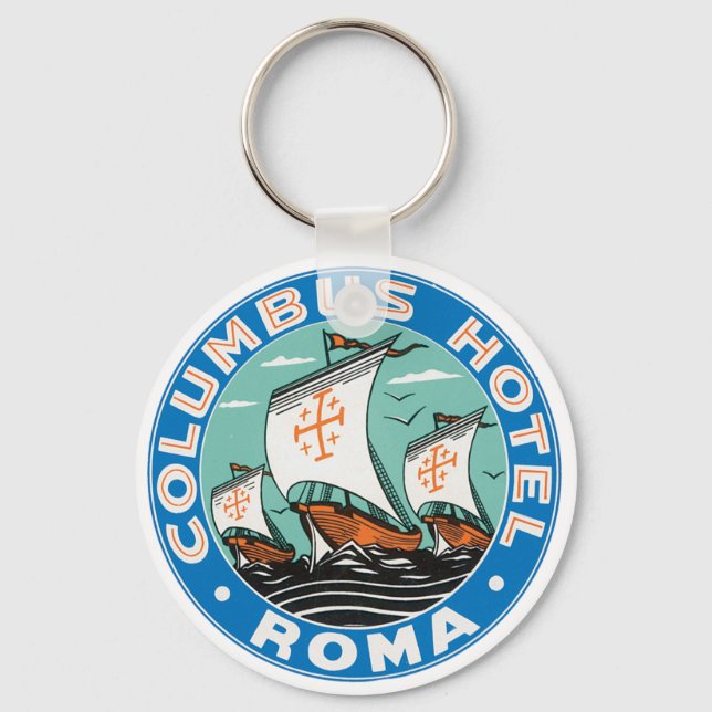 Columbus Hotel, Roma Keychain (Front)