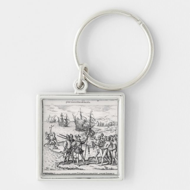 Columbus in What Was First Called India Keychain (Front)