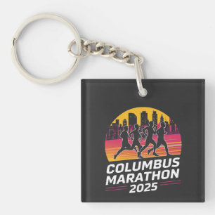 Columbus Marathon 2025 silhouette Keychain