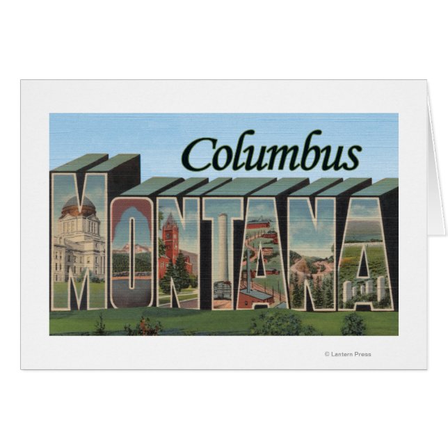 Columbus, Montana - Large Letter Scenes (Front Horizontal)