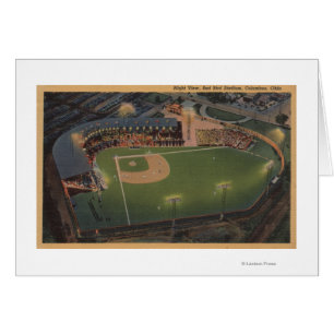 Columbus, OH - antenne de base-ball rouge d'oiseau