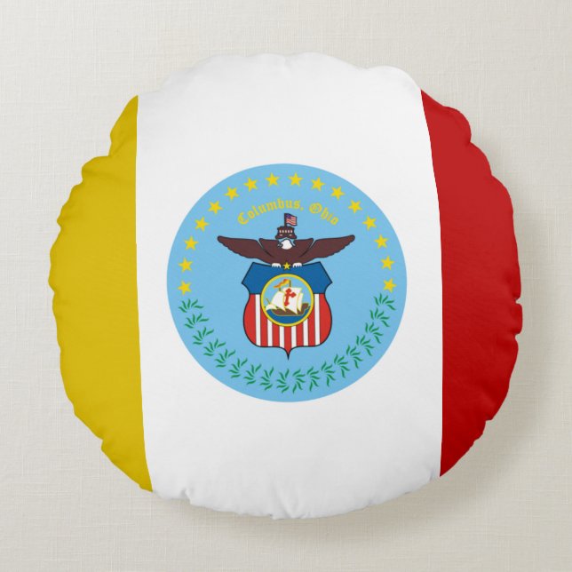Columbus (Ohio) City flag  Round Pillow (Front)