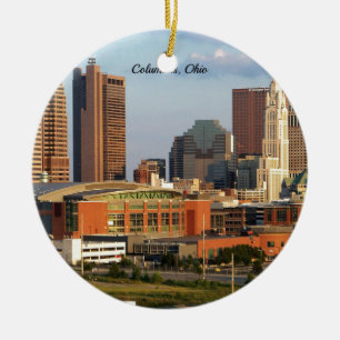 Columbus, Ohio cityscape Ceramic Ornament