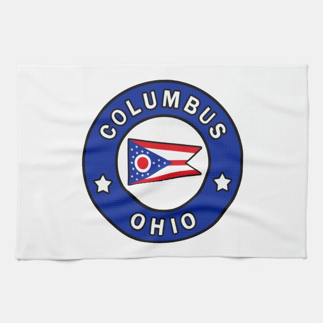 Columbus Ohio Kitchen Towel (Horizontal)