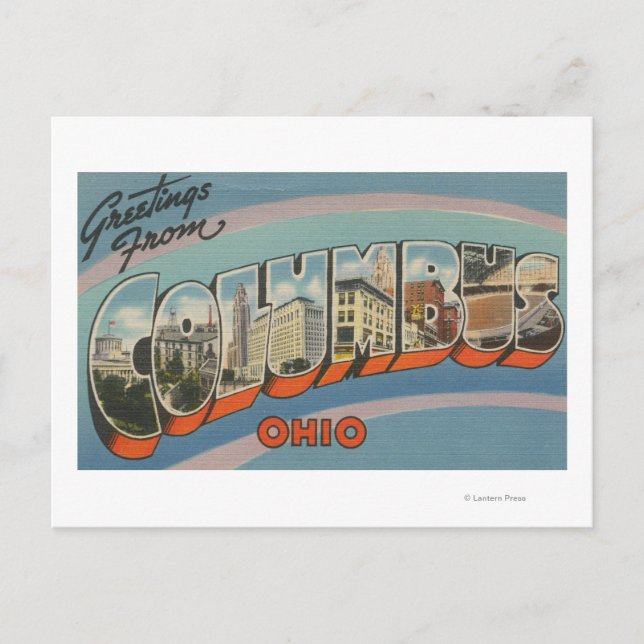 Columbus, Ohio - Large Letter Scenes 2 Postcard (Front)