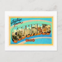 Columbus Ohio OH Old Vintage Travel Souvenir