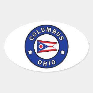 Columbus Ohio Oval Sticker