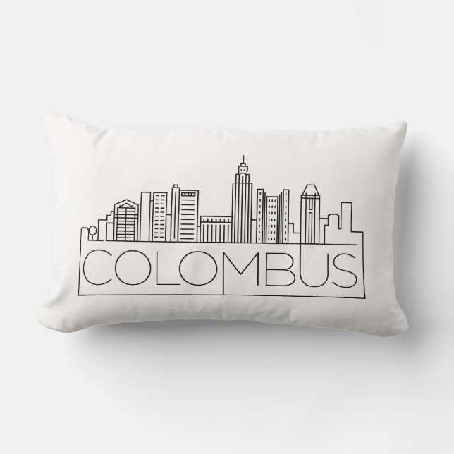 Columbus, Ohio Skyline Lumbar Pillow (Front)