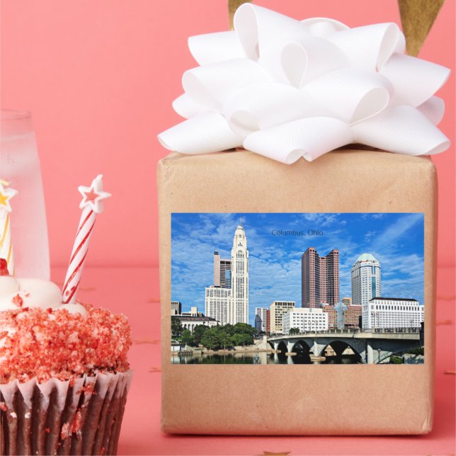 Columbus, Ohio skyline Sticker (Party)