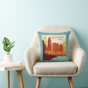 Columbus Ohio The Arch City Throw Pillow
