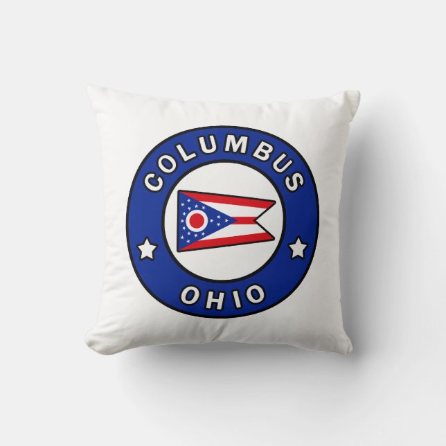 Columbus Ohio Throw Pillow (Front)