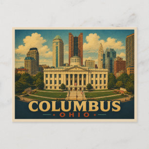 Columbus Ohio Vintage Travel Postcard
