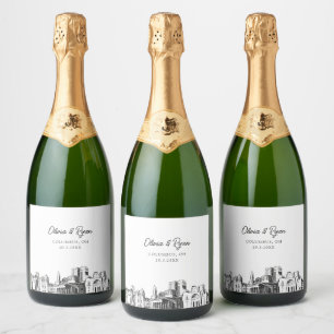 Columbus Ohio Wedding Champagne Label