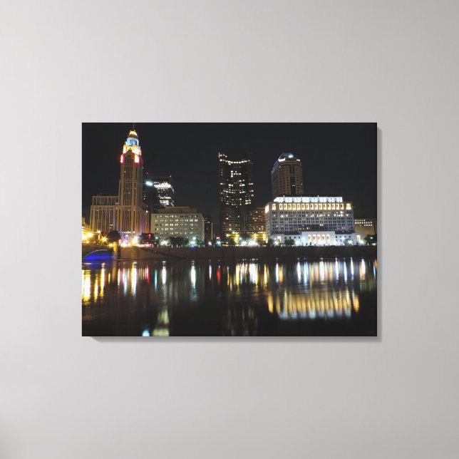 Columbus skyline canvas print (Front)