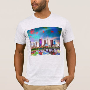 Columbus Skyline Graffiti Art  T-Shirt