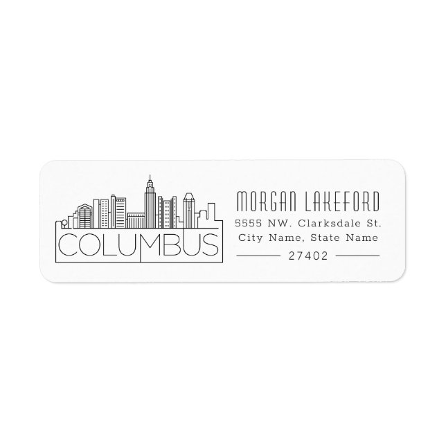 Columbus Stylized City Skyline | (Front)