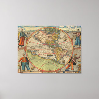 Columbus Vespucci Magellan Pizzaro Tissue Paper Po Canvas Print