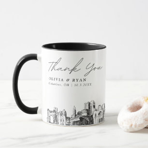 Columbus Wedding Minimal Custom Coffee Mug