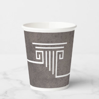 Column Brown Paper Cups