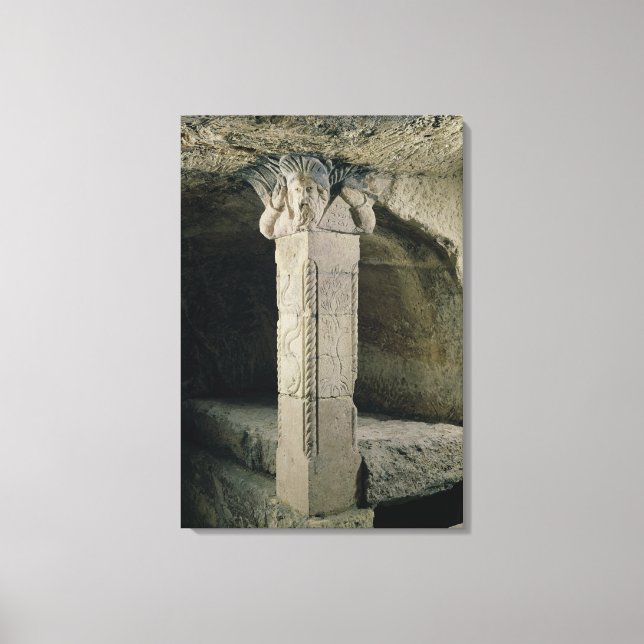 Column from the crypt, with the head of Moses Canvas Print (Front)