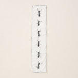 Column of ants scarf<br><div class="desc">A line of giant black ants are walking down the length of this scarf. The background is transparent and can be edited to any pattern or color you like. A good gift for your aunt that likes puns, for an exterminator or entomologist who likes to dress up or anyone else...</div>