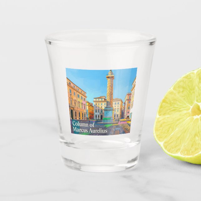 Column of Marcus Aurelius Italy Shot Glass (Front)