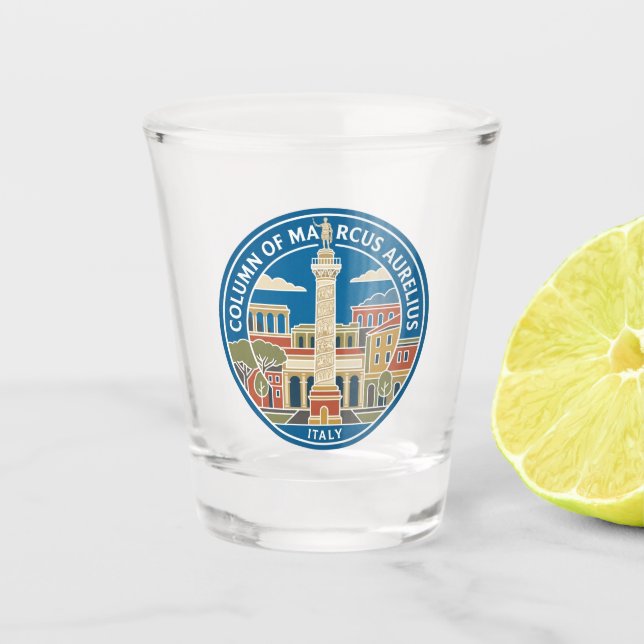 Column of Marcus Aurelius Italy Shot Glass (Front)