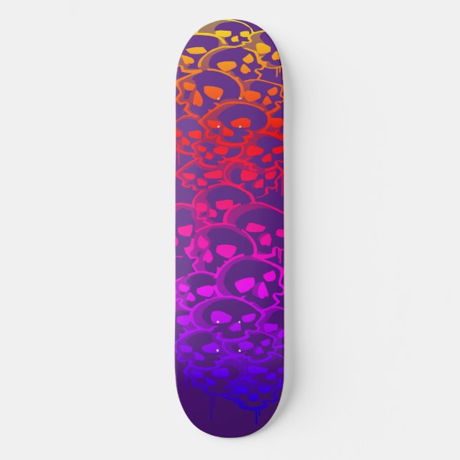 Column Of Skulls Graffiti Skateboard (Front)