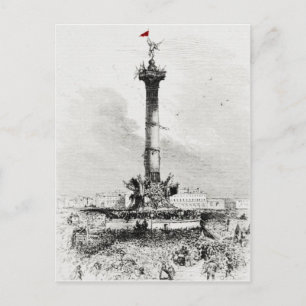 Column,  Place de la Bastill, Paris Postcard