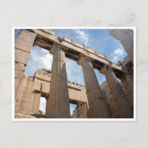 columns acropolis postcard