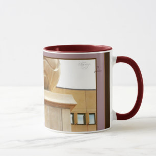Column's Sphere and Red Railing 2 Coffee Tea Mug