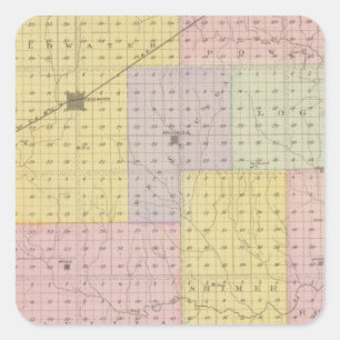 Comanche County, Kansas Square Sticker