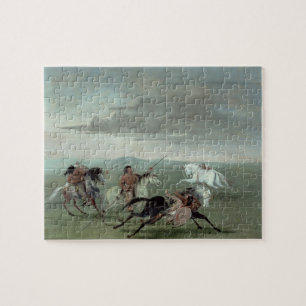 Comanche Feats of Martial Horsemanship, 1834 (oil Jigsaw Puzzle