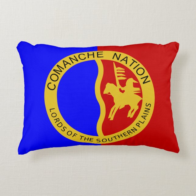 Comanche Nation Flag Decorative Pillow (Front)