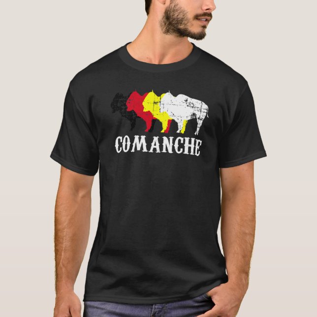 Comanche People Native American Indian Medicine Wh T-Shirt (Front)