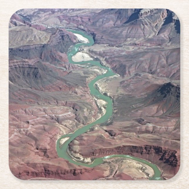 Comanche Point, Grand Canyon Square Paper Coaster (Front)