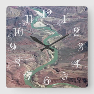 Comanche Point, Grand Canyon Square Wall Clock