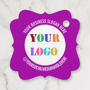 Comapny Logo Custom Text Personalized Gift Tags