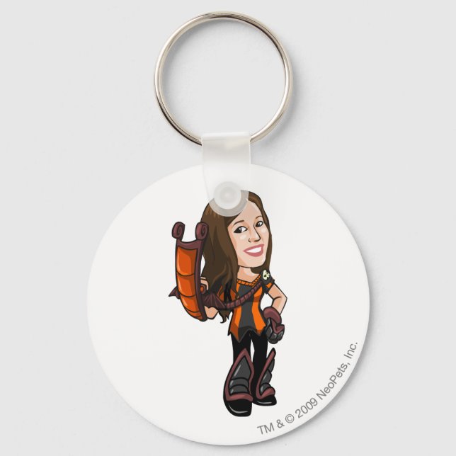 Comastar Haunted Woods Staff Player Keychain (Front)