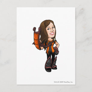 Comastar Haunted Woods Staff Player Postcard