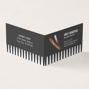 Comb and Razor Business Card