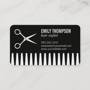 Comb Hair Stylist Business Card
