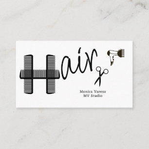 Comb Hair Stylist Hairdresser Flat Loyalty Card