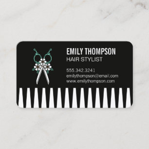 Comb Hair Stylist Scissors Business Card